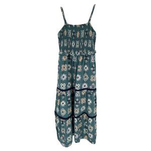 Universal Thread Teal Floral Midi Dress